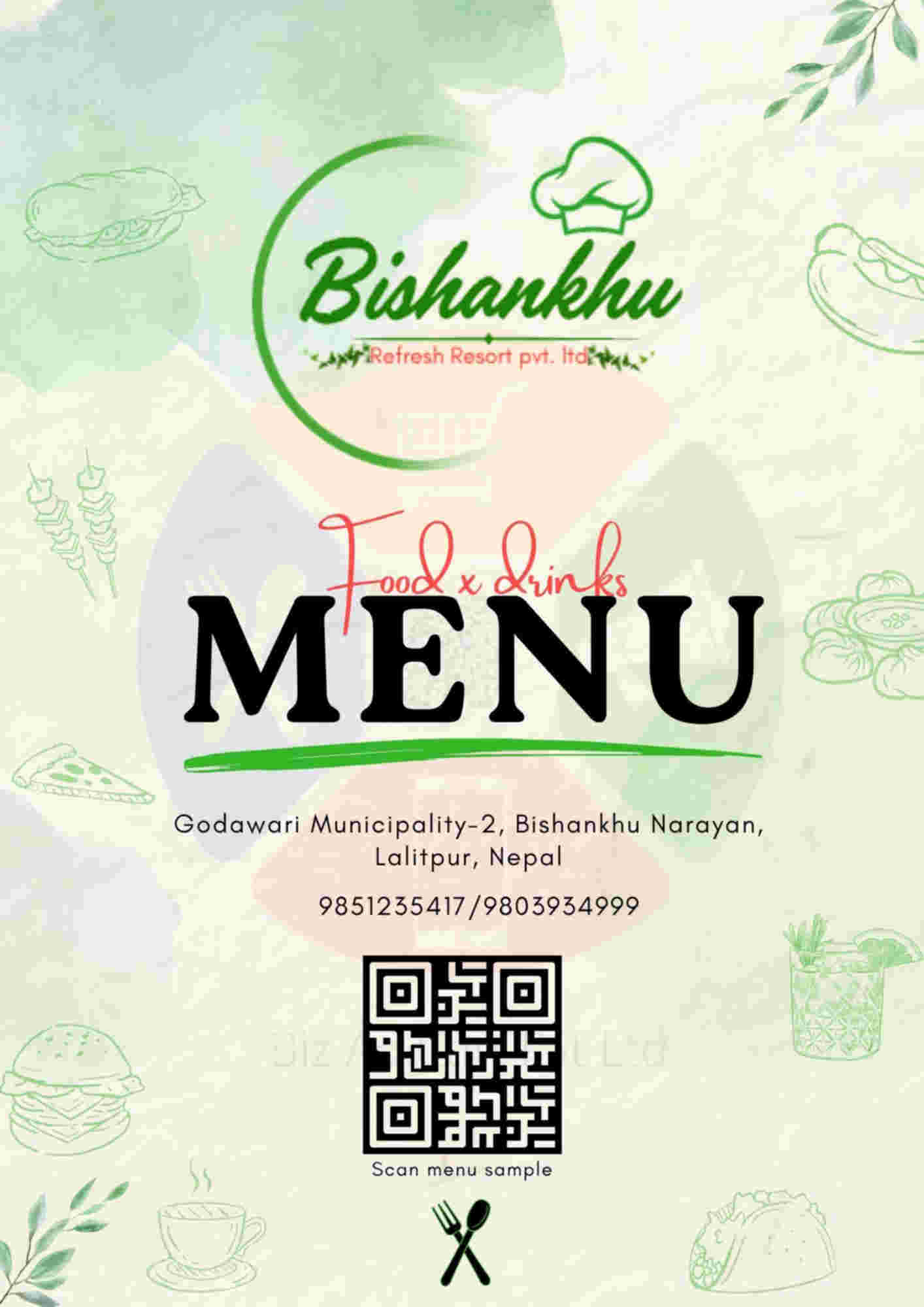 Menu design sample for restaurant